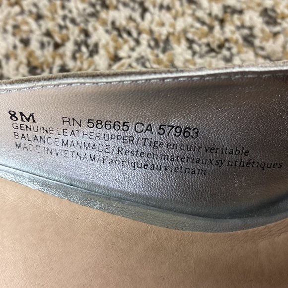 BP Silver Metallic Leather Ruffled Slip-On Loafers - Picture 10 of 10